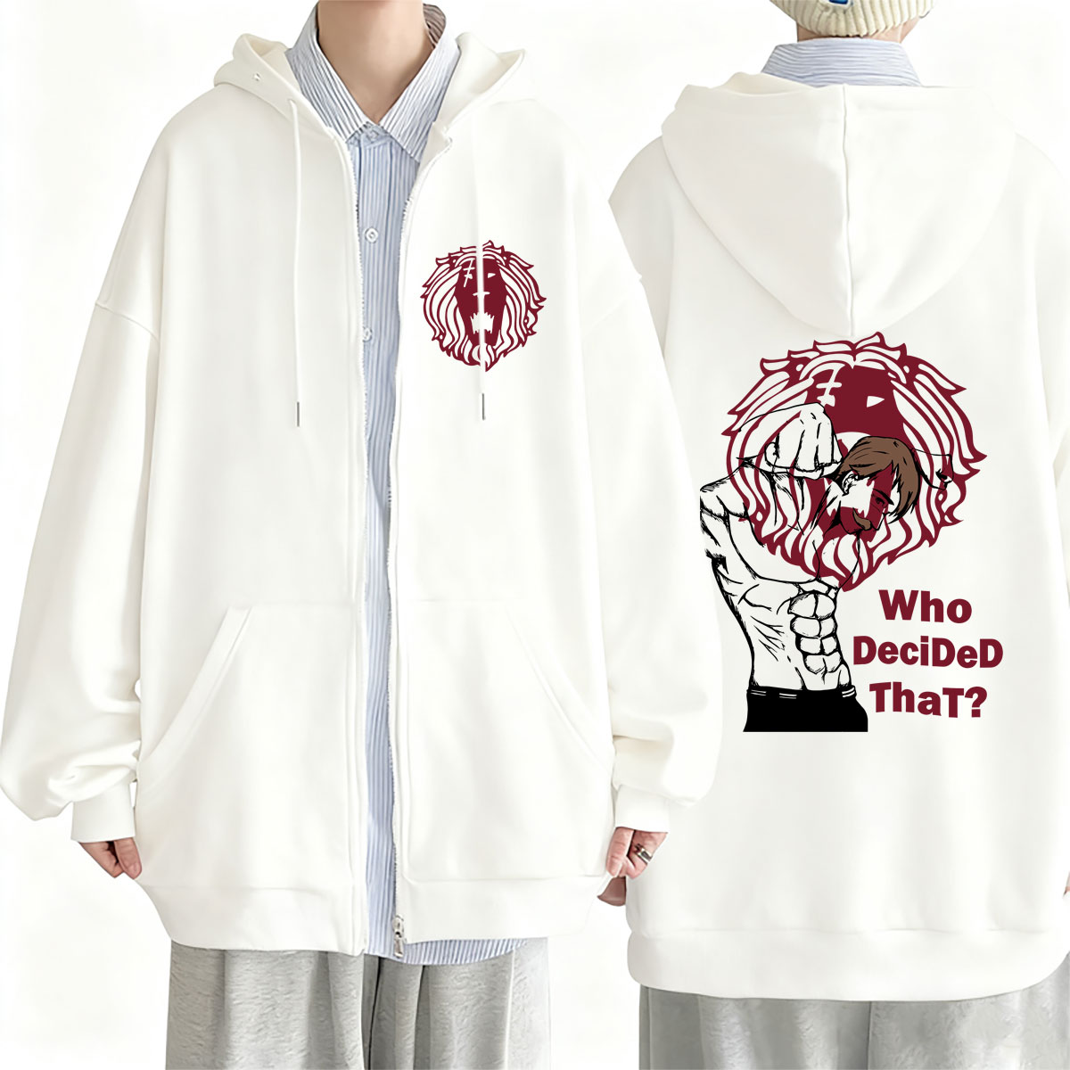Anime Merch Hoodie - เสื้อฮู้ดซิปอนิเมะ The Seven Deadly Sins ลาย