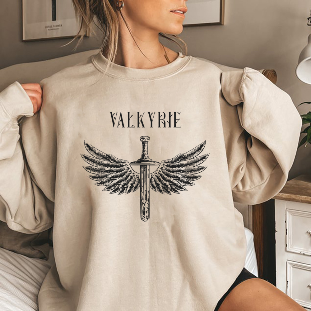 Anime Merch Hoodie - เสื้อกีฬาแขนยาวมีฮู้ดสไตล์ย้อนยุค Sarah J Mass เสื้อมีฮู้ด Valkyrie