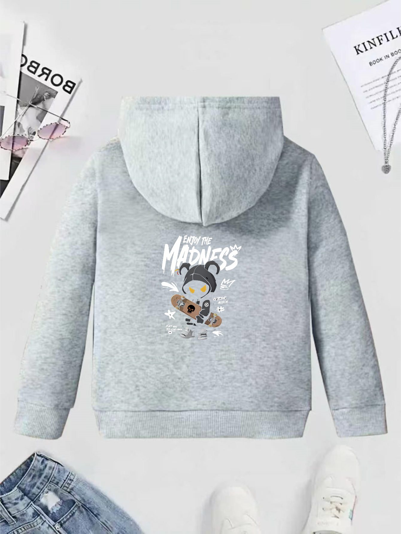 เสื้อฮู้ดแฟชั่นสำหรับเด็กผู้ชา - Anime Merch Hoodie บทวิจารณ์และราคา