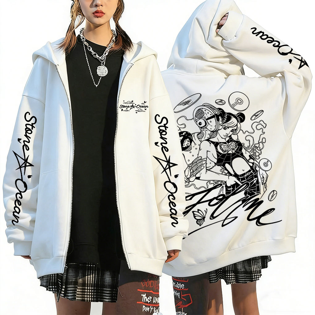 เสื้อฮู้ดซิปอนิเมะ Jojo Bizarr - Anime Merch Hoodie บทวิจารณ์และราคา