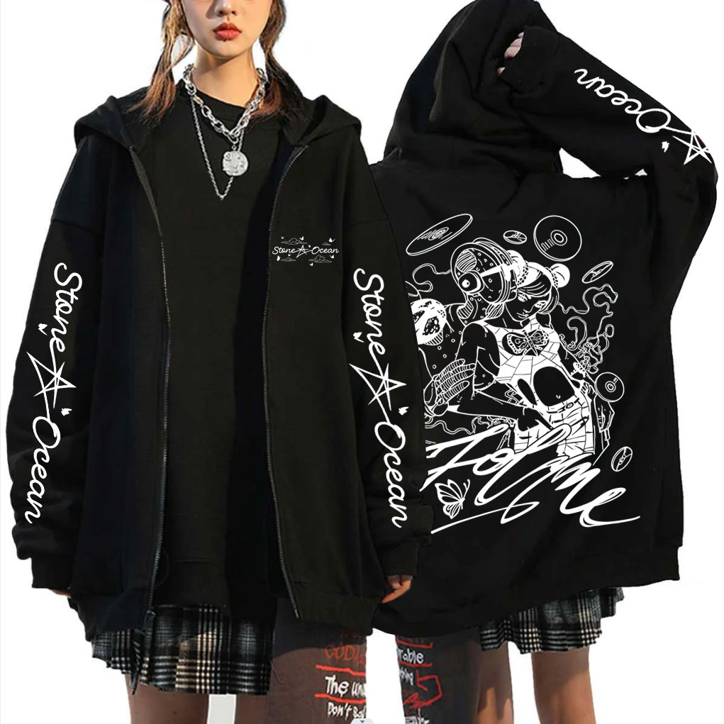 เสื้อฮู้ดซิปอนิเมะ Jojo Bizarr - Anime Merch Hoodie บทวิจารณ์และราคา
