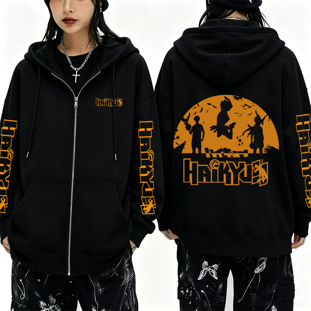 เสื้อฮู้ดซิป Haikyuu สไตล์อนิเ - Anime Merch Hoodie บทวิจารณ์และราคา